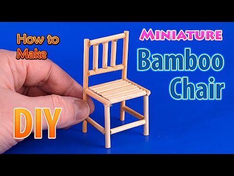 How to make a mini chair from Bamboo Skewers for Grilling. DollHouse