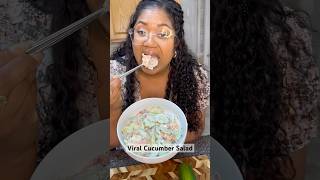 Trying the viral Cucumber Salad. Is it any good? #cucumbersalad #cucumberrecipe #viralrecipe