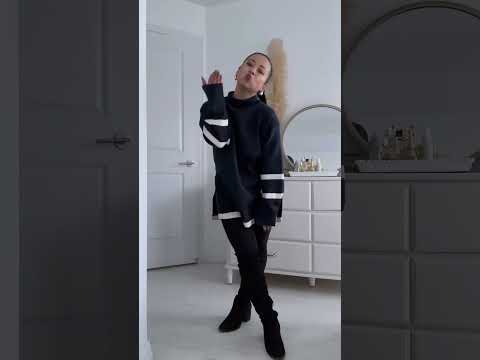 Amira De Vera wear Long Sleeve Sweater and Over Knee Boots