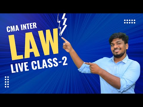 CMA INTER | LAW LIVE CLASS-2 | BY VIGNAN SIR | JUN/DEC 2025