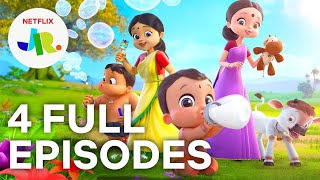 Mighty Little Bheem FULL EPISODES 1-4 💪 Season 1 Compilation 💪 Netflix Jr