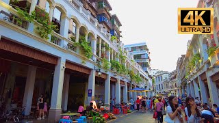 Walking Tour of Haikou Qilou Old Street and Hainan University South Gate Night Market, Hainan, China