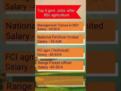 Top High salary Government job after bsc agriculture-Part 1 #agriculture