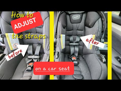 How to adjust the harness straps on a car seat|Evenflo Safemax