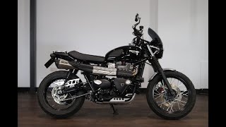 TRIUMPH STREET SCRAMBLER 900 2018 VIDEOTOUR START UP AND WALKAROUND