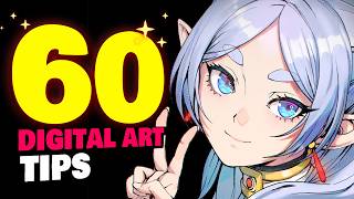 💣 60 DIGITAL ART TIPS in 6 min | YouTube Art School