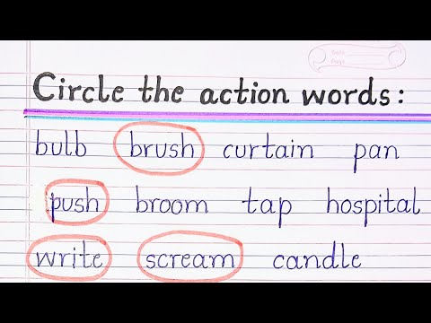 Circle the action words