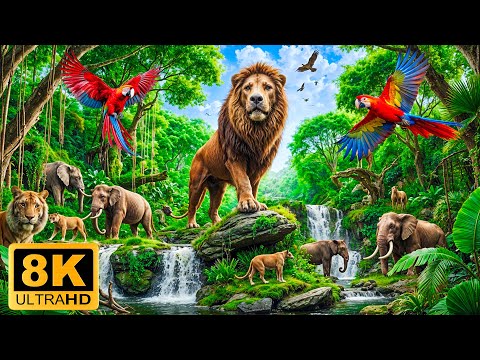 Exciting Wildlife Adventure 8K ULTRA HD 🐾 Relaxing Wildlife Film With Inspiring Piano Sound