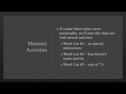 Module 5 - Memory Issues Recording