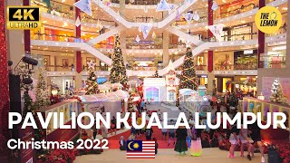 Pavilion Kuala Lumpur Christmas Decoration 2022 | Shopping Mall KL Malaysia Walking Tour [4K HDR]