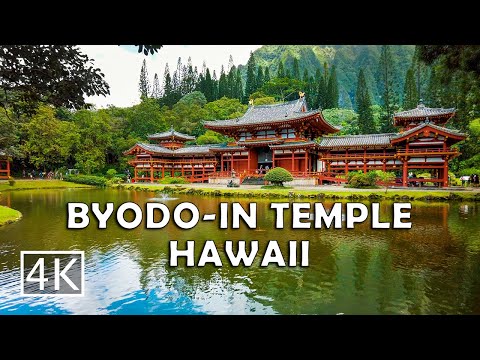 [4K] Byodo-In Temple - The Japanese Buddhist Temple in Hawaii USA - Walking Tour