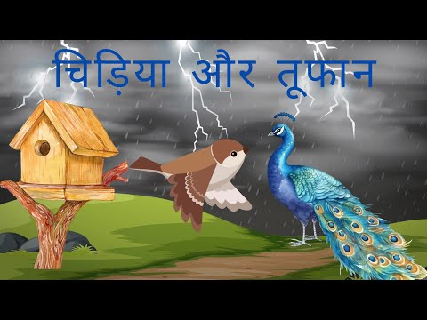 चतुर चिड़िया और तूफान | तैयारी का सबक देने वाली नैतिक कहानी