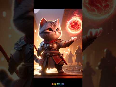 Kitten A dragon Worrier King || Bedtime stories || #kitten #cats #shortsviral #viral @IconicTeller