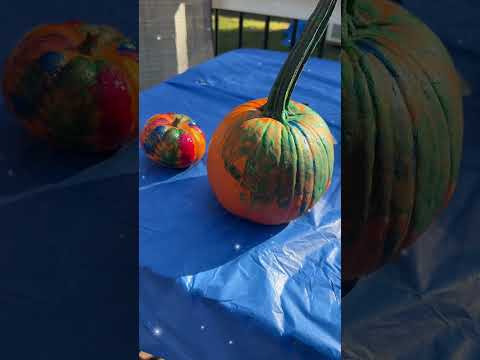 Need a very young kid, friendly activity for Halloween? This is our favorite painting pumpkins.