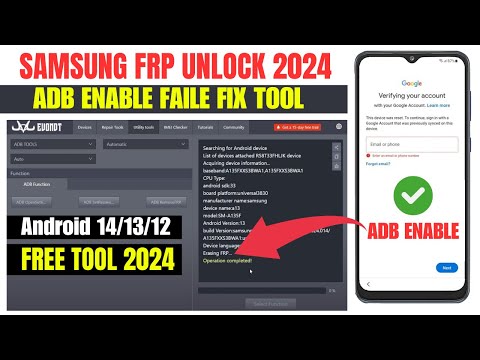 SAMSUNG FRP BYPASS ADB FAIL FIX TOOL 2024 | SAMSUNG FRP BYPASS ANDROID 13/12/14  2024