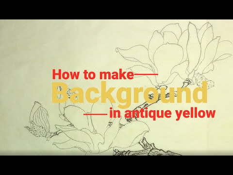 How to make background into antique yellow for painting white flowers