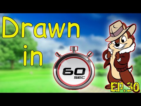 How I Draw Disney's Chip the Chipmunk In 60 Seconds