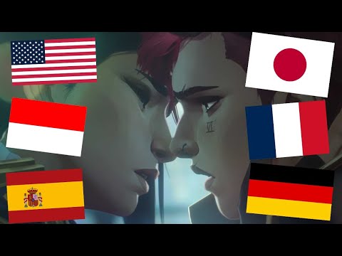 Arcane Season 2: Caitlyn & Vi Love Scene in multiple languages | ENGLISH, JP, FR, & MORE!