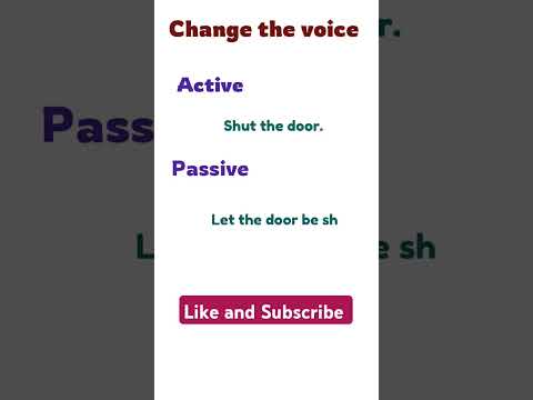 Change of voice |English Grammar #english #activepassivevoice #shortsvideo