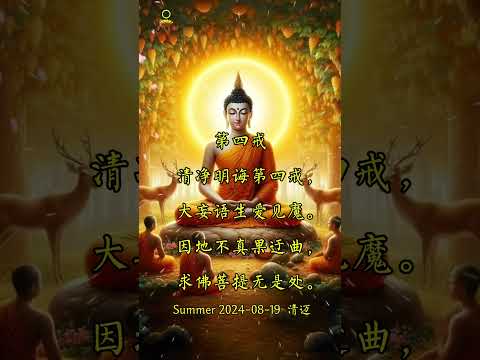 第四戒 戒妄语/《楞严经》云：汝教世人修三摩地，后复断除诸大妄语，是名如来先佛世尊第四决定清净明诲 #佛教 #南无本师释迦牟尼佛  #buddha #南无阿弥陀佛