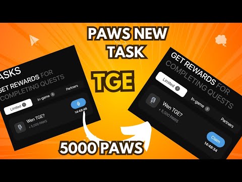 Paws Airdrop New update|snapshot near