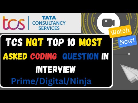 TCS NQT Top 10 Most Important Coding Questions |TCS NQT Interview Questions |