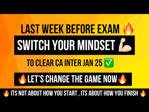 MINDSET 🔥 YOU NEED NOW TO PASS CA INTER JAN 25✅.  THE FINAL PUSH YOU NEED 🔥💪🏻