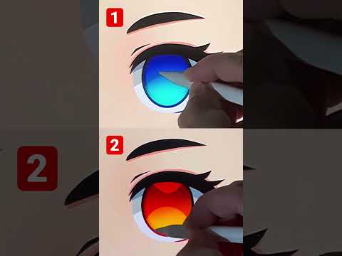 How to Draw Anime Eyes Easy step by step 😱 Vote Now 🌈#animeart #drawing #digitalart