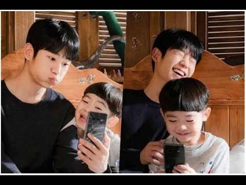 Jung Hae In Shares Adorable Photos Of Himself Having A Blast With His On Screen Son Ha Yi Ahn