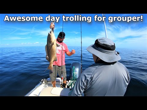 Trolling for gag grouper, catch and cook! Parmesan crusted grouper