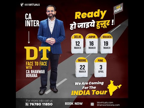 CA INTER DT SUPER-30 "INDIA TOUR" MAY-NOV 23 EXAMS PART-1