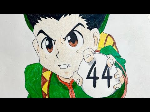 Drawing Gon from Hunter X Hunter (Hanta Hanta)