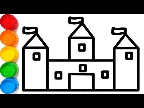 How to draw castle | Drawing castle easy step by step@Kiddysbox123