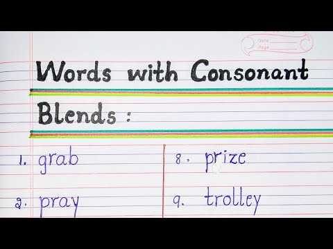 Words with Consonant Blends