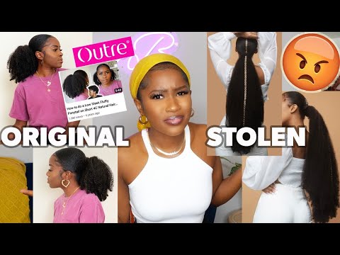 Outre Hair Stole My "Viral Fluffy Natural Hair Ponytail Tutorial" and Only Offered Me $150 To Collab