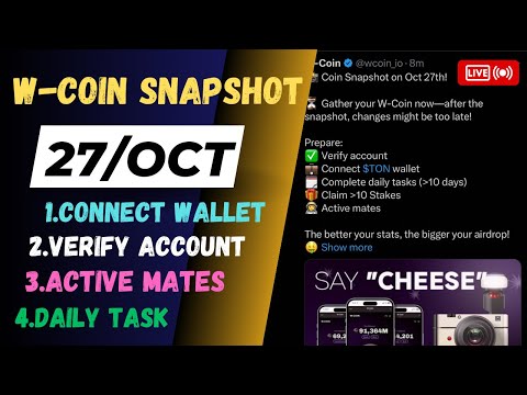 Wcoin Snapshot Date Announced | Wcoin Eligibility Criteria | Wcoin Big Update Today | ZubiTech