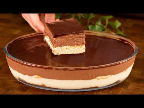 🍫 I would eat it three times a day! 🎂 No-bake dessert, ready in 5 minutes! No condensed milk