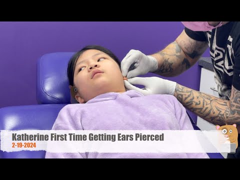 Katherine First Time Getting Ears Pierced