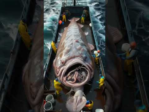 HUGE sea creature caught by fishermen🌊🐟