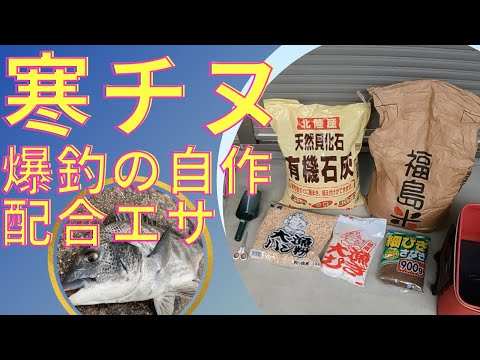 寒チヌを自作配合餌で爆釣する