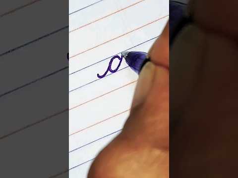 How to write letter 'a' in cursive handwriting #handwriting #shorts