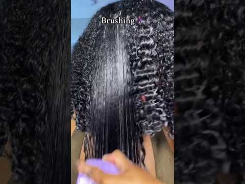 Curl Brushing #naturalhair #curlyhair #satisfying