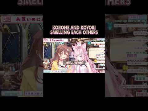 Koyori & Korone smelling each others (part 2/2)  [ Hololive English Sub Shorts ] #shorts