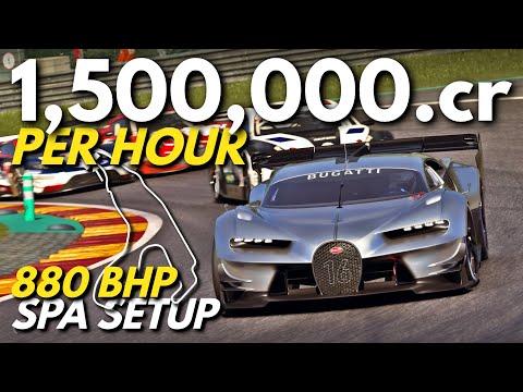 EARN 1.5m Credits Per Hour | SPA Bugatti 800PP Money Earning Build | GT7 Cash Tune Setup Guide