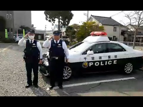 輪島市杉平町付近における特別自動車警ら部隊（千葉県警察）のパトロール状況