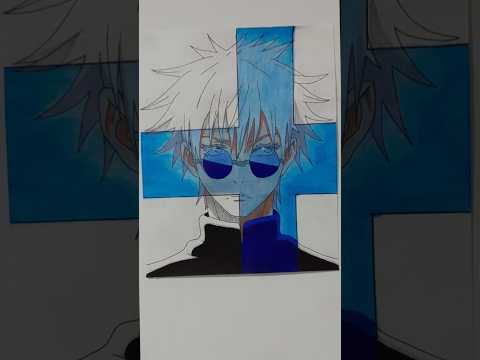 Drawing Gojo Satoru 💙- Stained Art 🎨 | from Jujutsu Kaisen #art #gojosatoru #jujutsukaisen