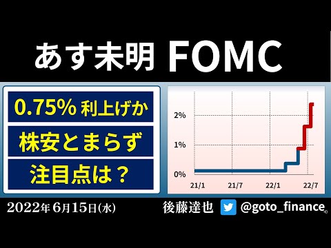 あすFOMC 注目点は？ 米国株を左右（2022/6/15）