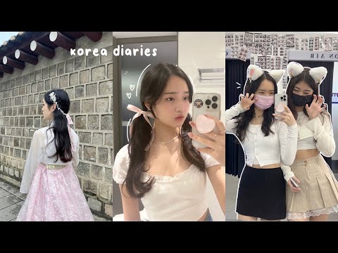 KOREA VLOG: karaoke session, wearing hanboks, aquarium, kpop album unboxings, eating good