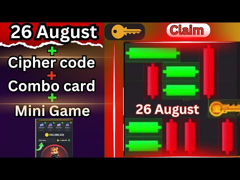 Hamster Kombat mini game 26 August / puzzle game / Puzzle game Solved / cipher codes | #livefeed #yt