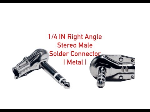 ¼ IN Right Angle Stereo Male Solder Connector - Metal P#995